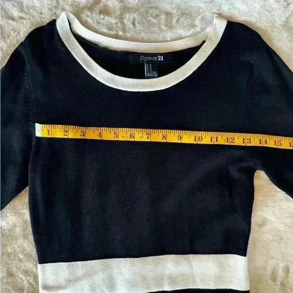 Forever 21 Medium Womens Colorblock Black Bodycon Dress thick material medium - Picture 7 of 11